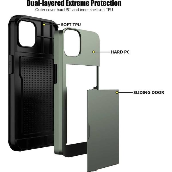 iPhone 14 Iskunkestävä Cover Cover Card -paikka StreetWise