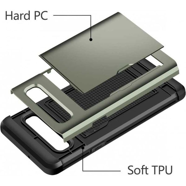 Samsung Galaxy S10 Plus Iskunkestävä Cover Cover Card -paikka StreetWise