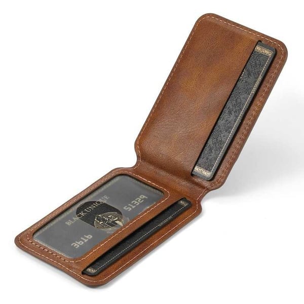 Suteni™ 2in1 Magsafe etui med kortholder iPhone 15 - Mörkbrun