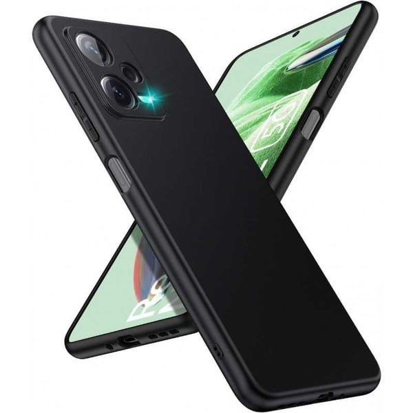 Xiaomi Redmi Note 12 Pro 5G ultraohut pehmeä kuminen mattamusta kansi