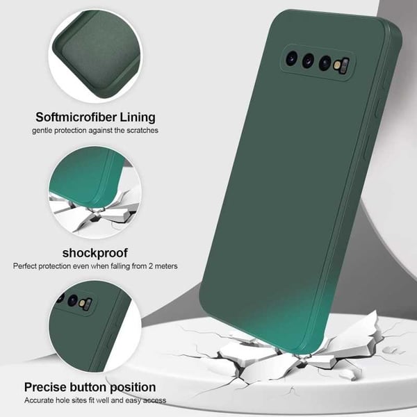 Samsung S10 Plus Kuminen Matt Green Shell Liquid - vihreä