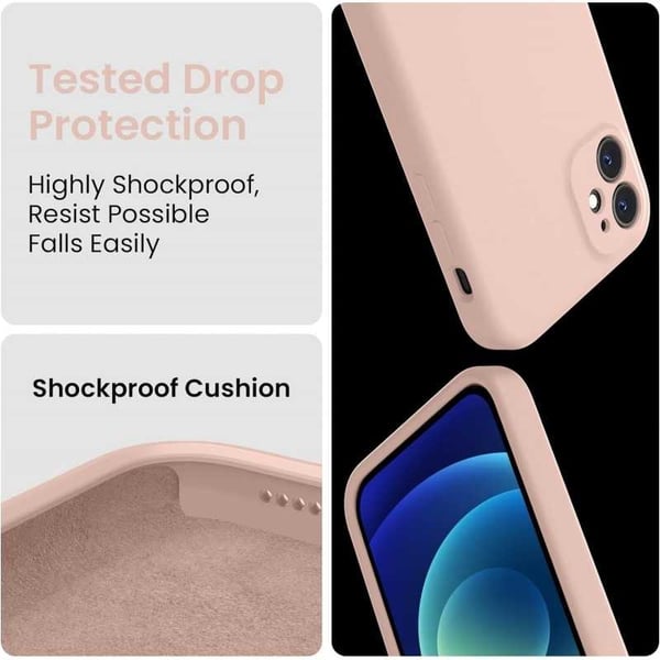 iPhone 12 Mini kumitettu mattapinkki kuoren neste - vaaleanpunainen