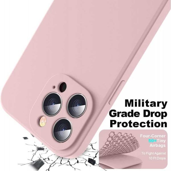 iPhone 15 Pro kumitettu mattapinkki kuoren neste - vaaleanpunainen
