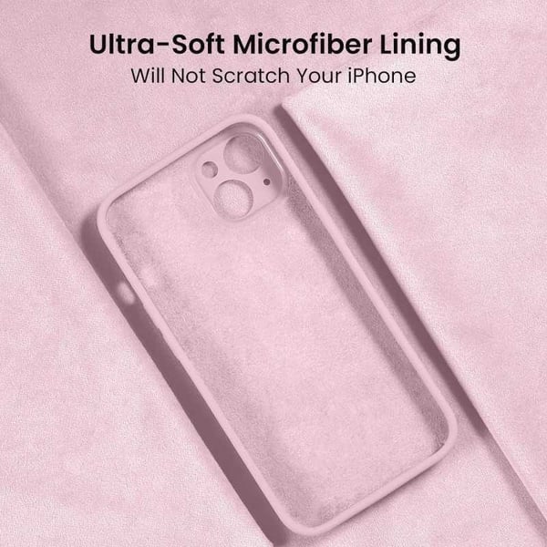 iPhone 15 Pro Max kumitettu mattapinkki kuoren neste - vaaleanpunainen