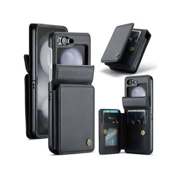 CaseMe Stöttåligt Skal Korthållare Stativ 4-Fack Samsung Z Flip 5 Svart CaseMe Stöttåligt Skal Korthållare Stativ 4-Fack Samsung Z Flip 5 Svart