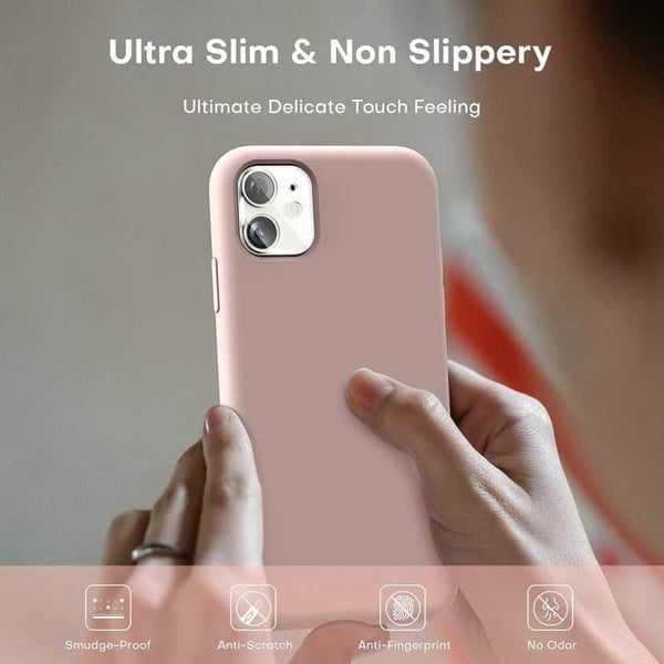 Kuminen tyylikäs suojakuori 3in1 iPhone 11 - vaaleanpunainen