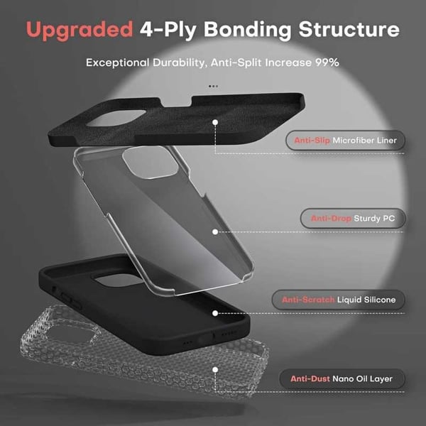 Kuminen tyylikäs suojakuori 3in1 iPhone 11 Pro - Musta