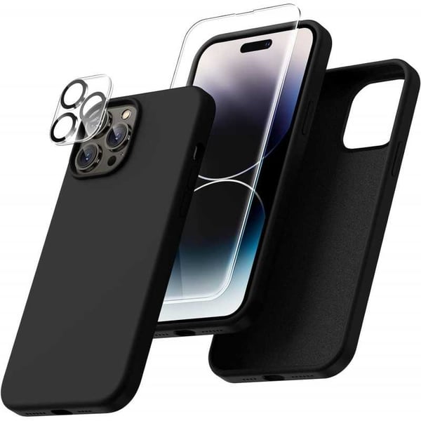 3in1 Gummibelagt Stilrent Skal iPhone 13 Pro Max - Svart