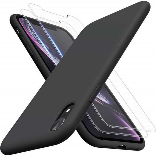 Kuminen tyylikäs suojakuori 3in1 iPhone XR - Musta