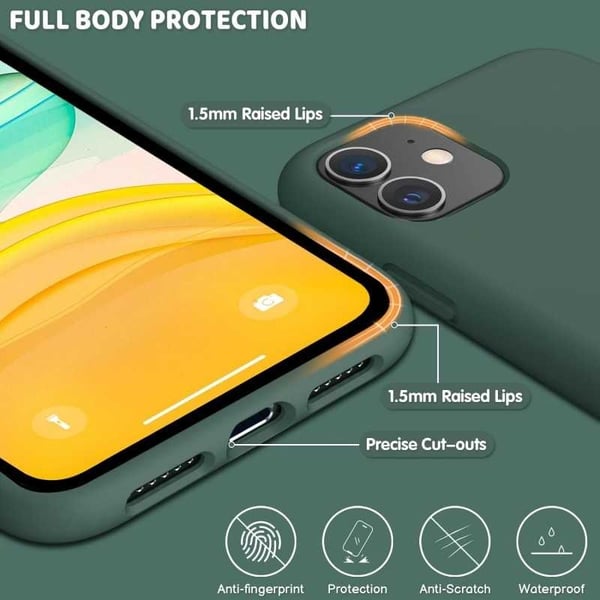 Kuminen iskunkestävä kotelo iPhone 12 Mini- vihreä