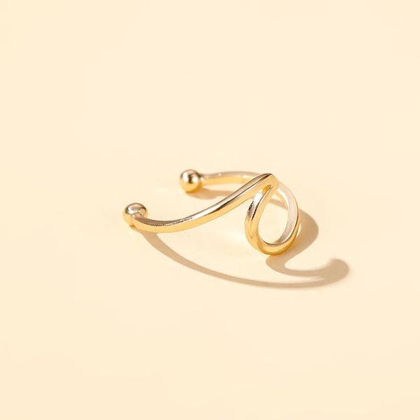 1 st Earcuff Ear Cuff Örhänge i Guld Färg