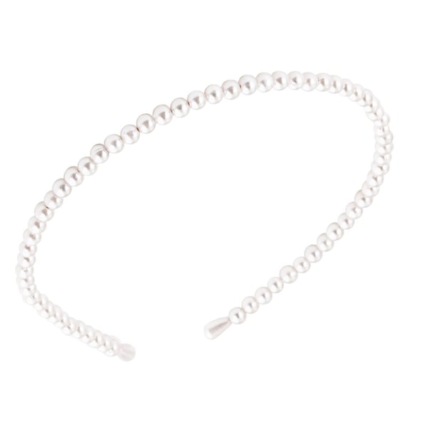 Boho Diadem Hårsmycke Håraccessoar Hårband med Vita Pärlor