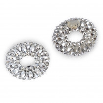 2 st / 1 par Silver Skosmycken Skoklämmor Shoe Clips med Kristaller / Strass