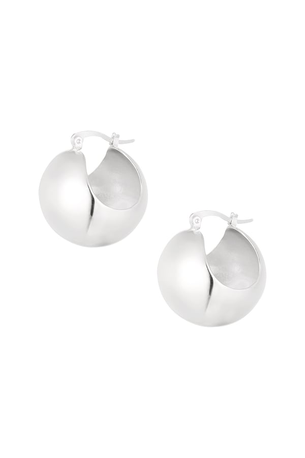 Stilrena Klassiska Blanka Små Hoop Örhängen - 2,5 cm - Silver