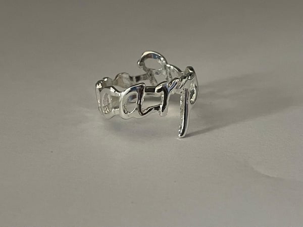 Silver Ring med Text / Motto - Carpe Diem / Fånga Dagen - Stl 19