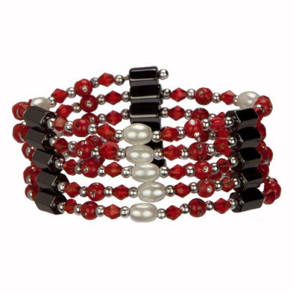 Unikt Magnet Halsband /Armband / Vristlänk - Lång Kedja - Röd