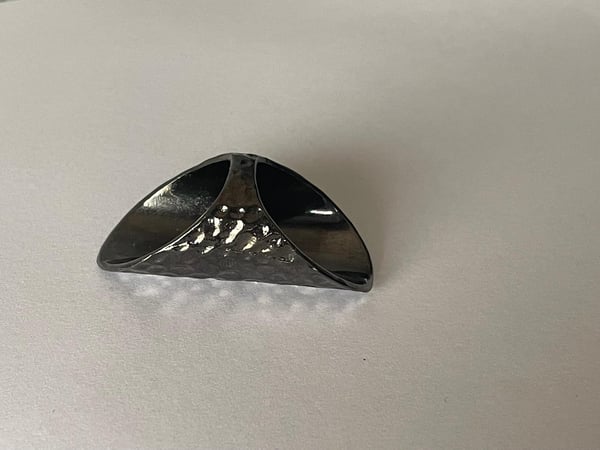 Oversize Oxiderat Silver Ring med Stenar & Text - HOPE -Stl 18,5
