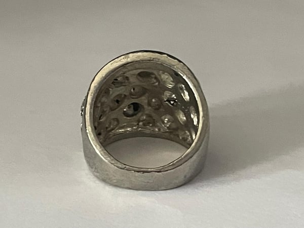 Cool Silver Ring med flera Döskallar / Dödskallar - Stl 20