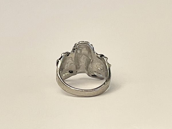 Cool Silver Ring med en Döskalle / Dödskalle - Stl 21,5
