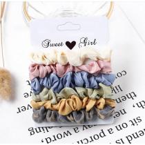6-pack Scrunchies Hårsnoddar Hårband Håraccessoar - Flerfärgad