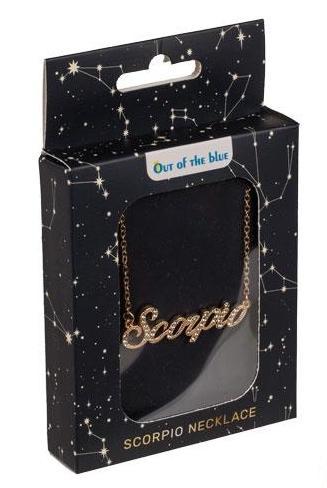 Guld Halsband med Stjärntecken: Skorpionen = Scorpio