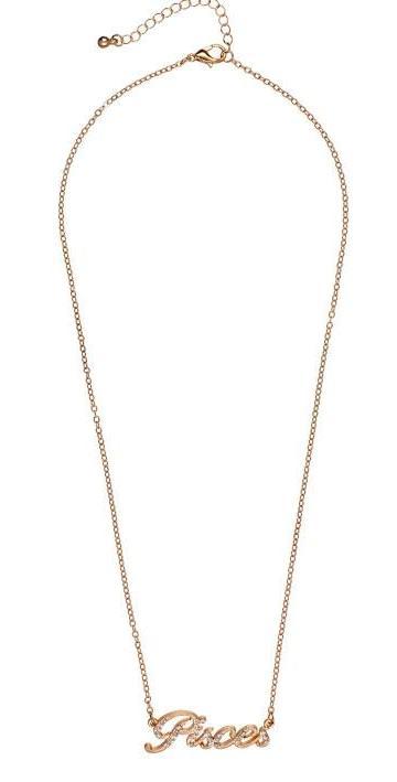 Guld Halsband med Stjärntecken: Fiskarna = Pisces