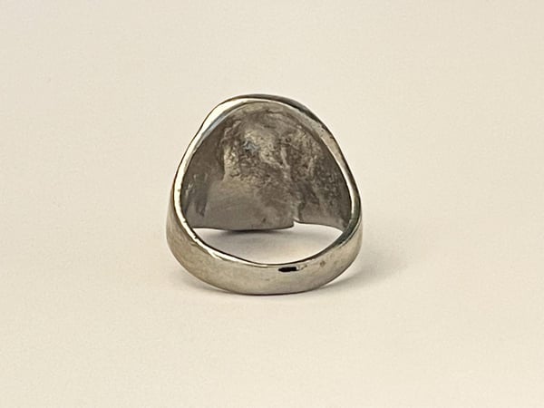Cool Snygg Silver Ring med en Döskalle / Dödskalle - Stl 21,5