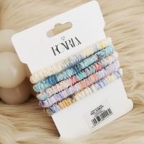 5-pack Scrunchies Hårsnoddar Hårband Håraccessoar - Flerfärgad