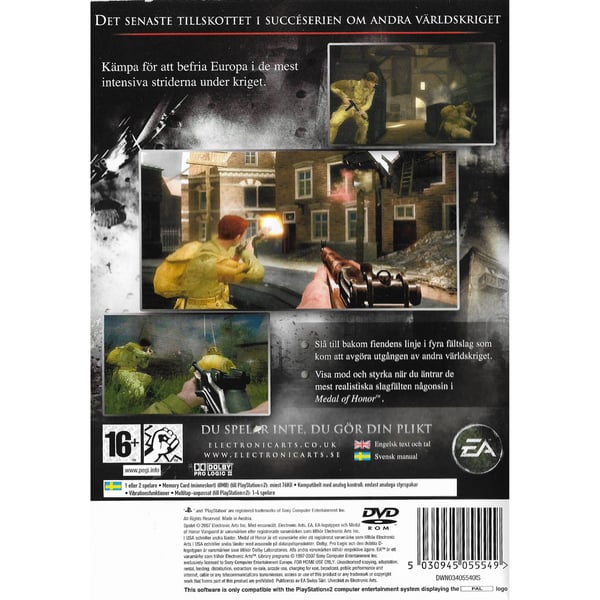 Medal of Honor Vanguard Playstation 2 PS2 Swedish (Brukt)
