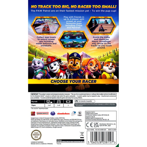 Paw Patrol Grand Prix Nintendo Switch
