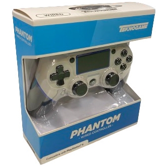 Teknogame Phantom Wired Controller White Playstation 4 PS4