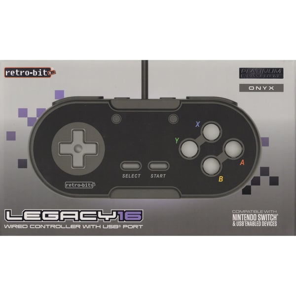 Retro-Bit Legacy16 Wired Controller USB Onyx