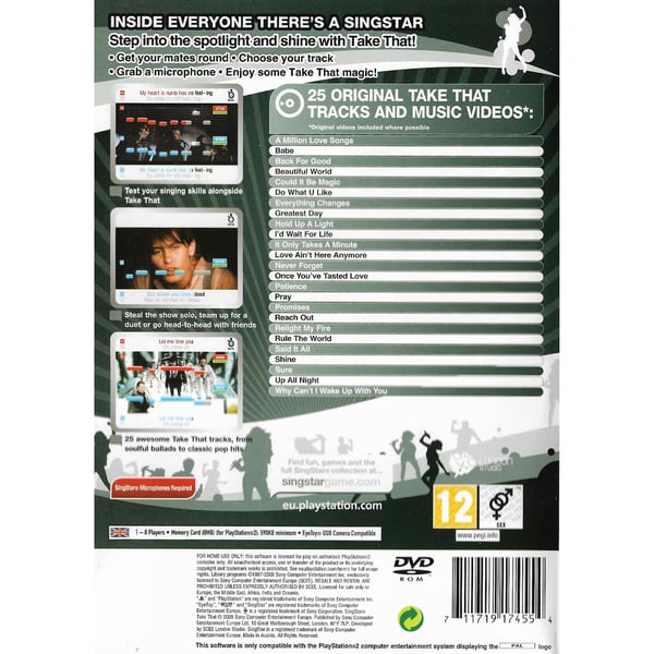 Singstar Take That Playstation 2 PS2 (Käytetty)