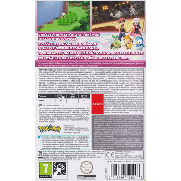 Pokemon Shining Pearl Nintendo Switch Nordic