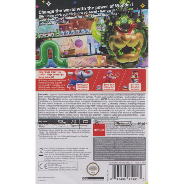 Super Mario Bros Wonder Nintendo Switch Nordic