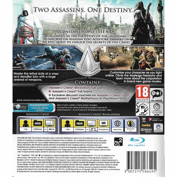 Assassins Creed Revelations Playstation 3 PS3 (Brukt)
