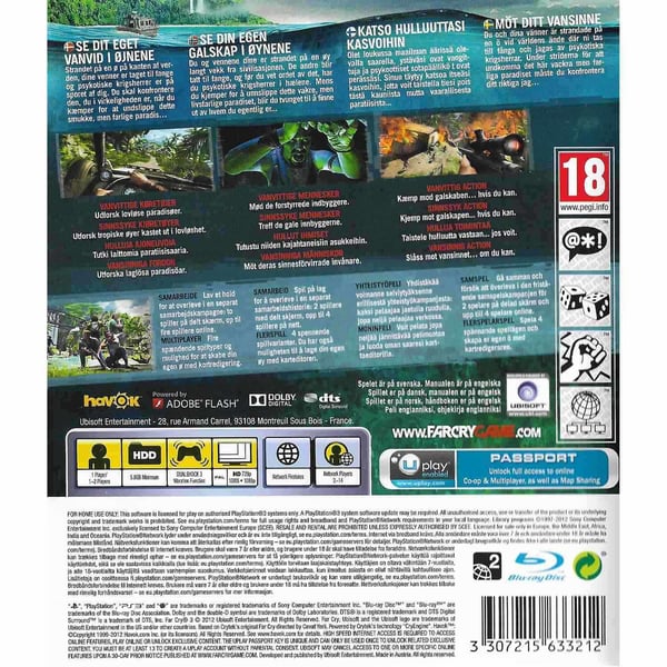 Far Cry 3 Playstation 3 PS3 Nordic (Brukt)