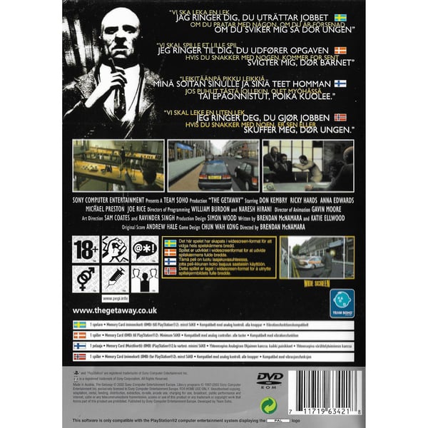 The Getaway Playstation 2 PS2 Platinum Nordic (Brukt)