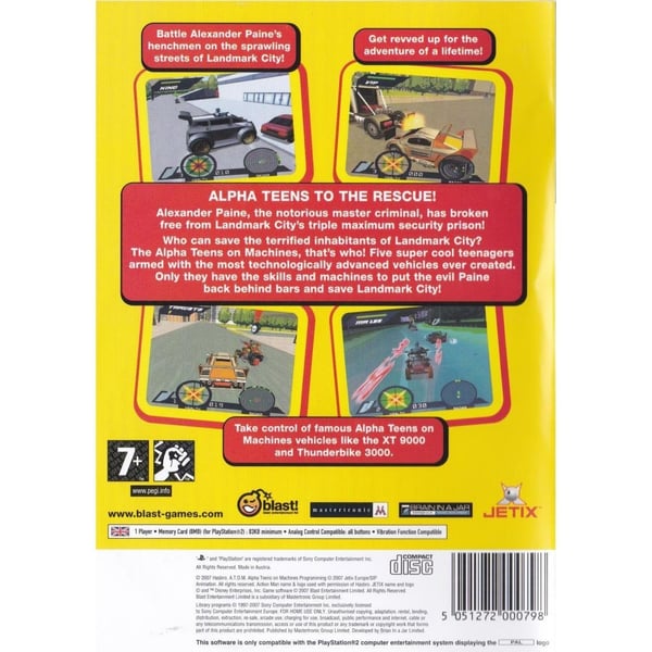 Action Man ATOM Alpha Teens on Machines Playstation 2 PS2 (Brukt)