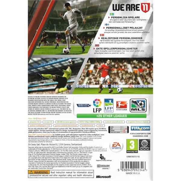 FIFA 11 Xbox 360 Nordic (Brugt)
