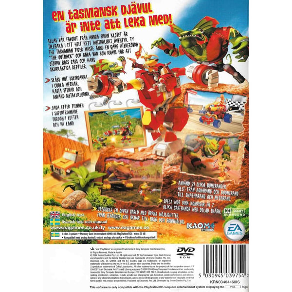 Ty the Tasmanian Tiger 2 Bush Rescue Playstation 2 PS2 (Brukt)