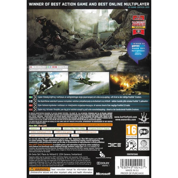 Battlefield 3 Xbox 360 Nordic (Brukt)