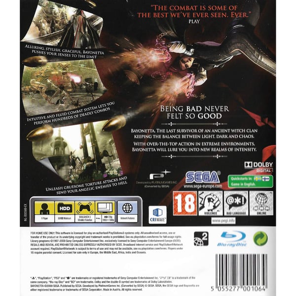 Bayonetta Playstation 3 PS3 Swedish (Brukt)