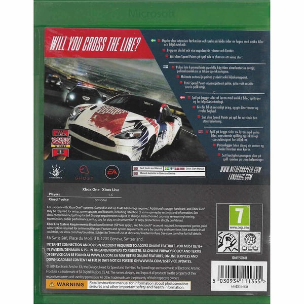 Need for Speed Rivals Xbox One Nordic (Brukt)