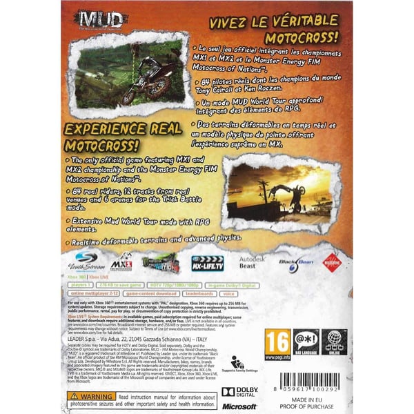 MUD FIM Motocross World Championship Xbox 360 (Brukt)