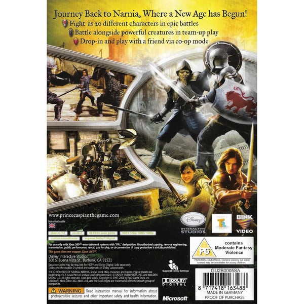 The Chronicles of Narnia Prince Caspian Xbox 360 (Brukt)