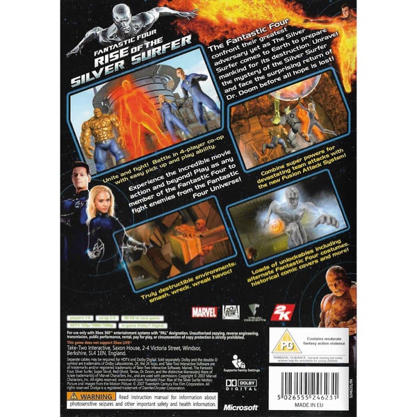 Fantastic Four Rise of the Silver Surfer Xbox 360 (Brukt)