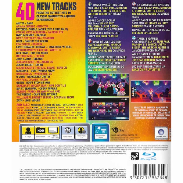 Just Dance 2017 Playstation 3 PS3 Nordic (Käytetty)