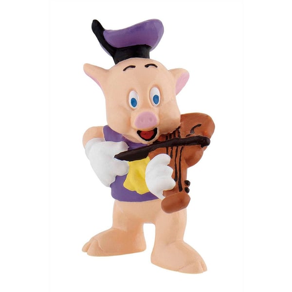 Disney Kolme pientä porsasta Fiddler Hahmo 6 cm