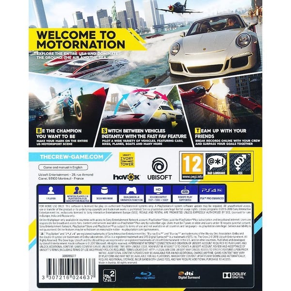 The Crew 2 Playstation 4 PS4 (Käytetty)